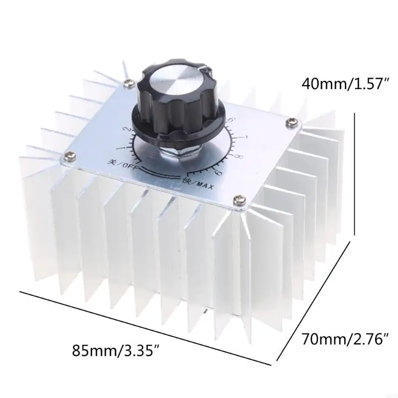 التحكم في سرعة مروحة خفيفة الوزن التحكم في سرعة المعادن منظم الطاقة 220V 5000W التثبيت البسيط لـ DIY HX6C