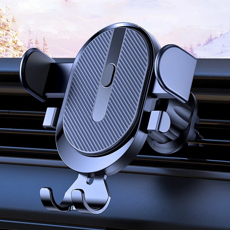 Support universel de téléphone de voiture par gravité, Clip de ventilation de voiture, ne tombe pas, Support GPS pour téléphone portable de 4 à 7 pouces