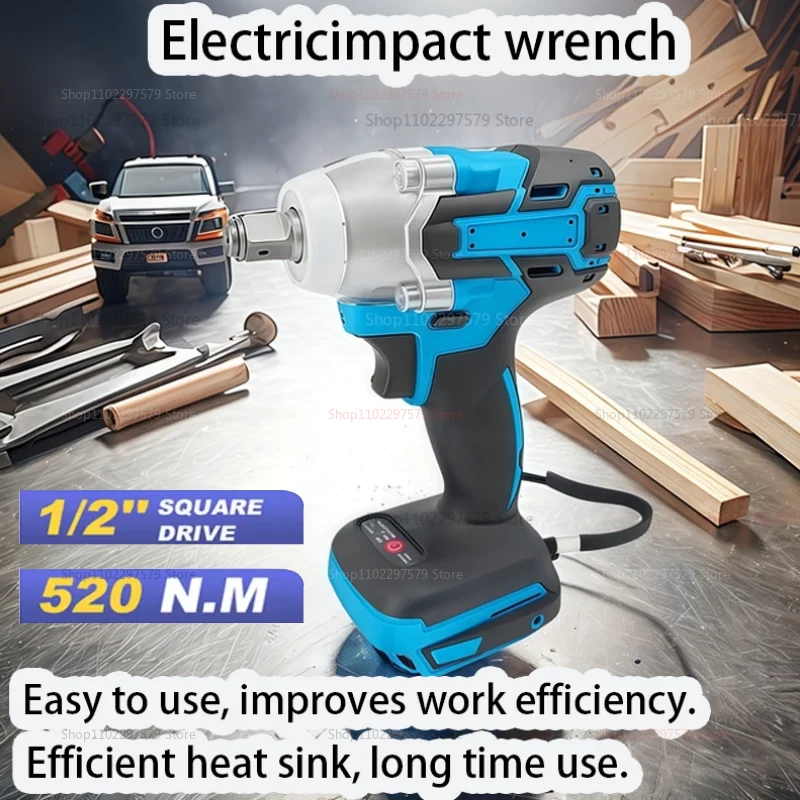 Cordless Electric Impact Wrench Brushless Power Tool Hand Drill Set Ideal for Automotive DIY Heavy Duty Heavy Duty Projects