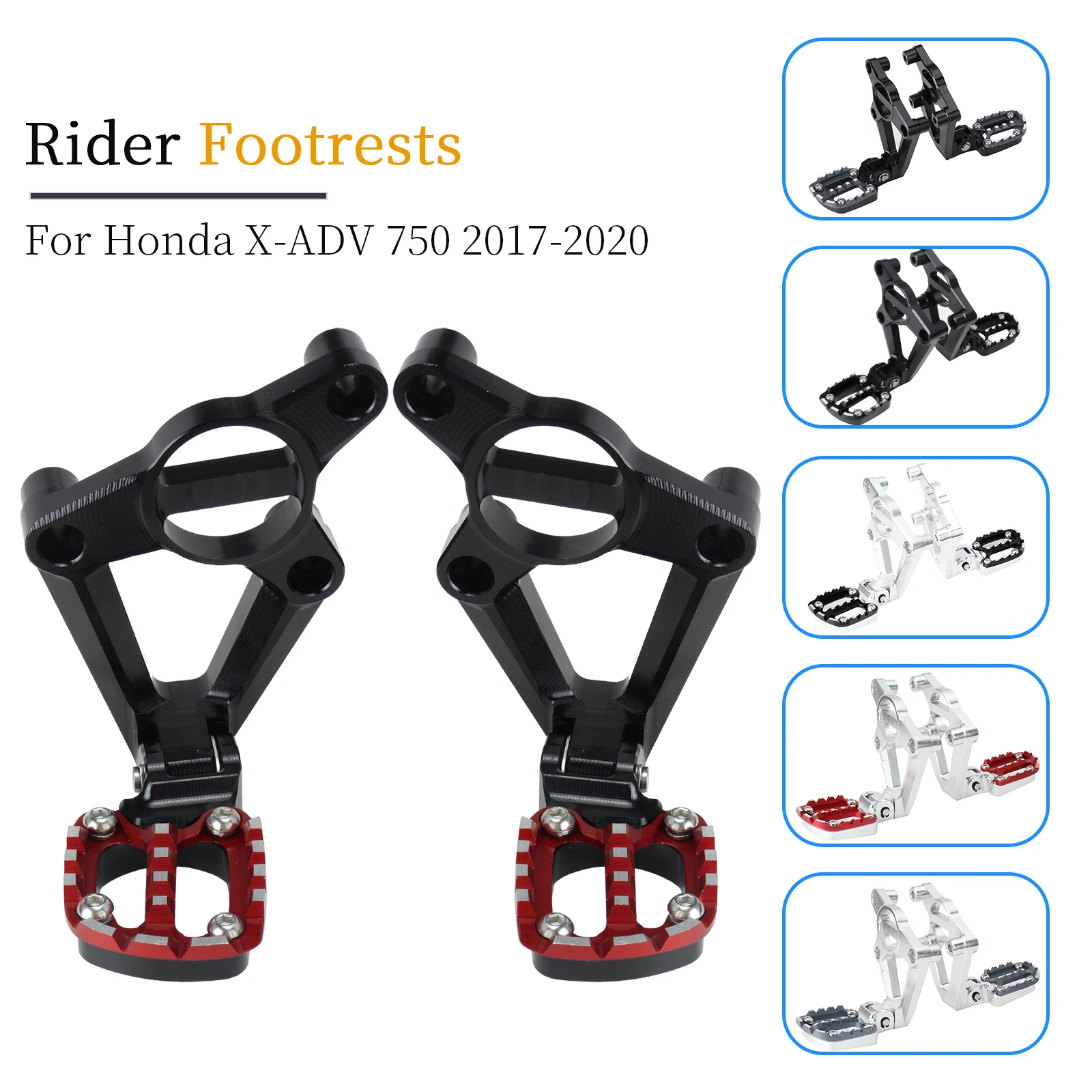 

Motorcycle Aluminum Alloy Rear Footrest For Honda X-ADV 750 2017 2018 2019 2020 Off-Road Foot Pegs Rider Stand Riding Pedals