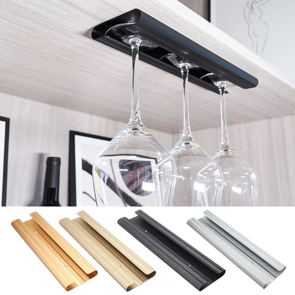 

Aluminum Alloy Upside Down Wine Glass Holder Ventilation Rust-resistant Upside Down Shelf Waterproof Hanging Bar Wine Glass Rack