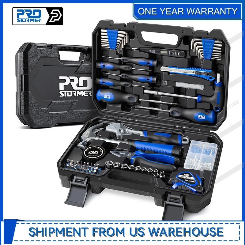 179-Piece Home Tool Kit Set with Portable Tool Box  Essential Tools for Apartment Garage Office and College Dorm By Prostormer