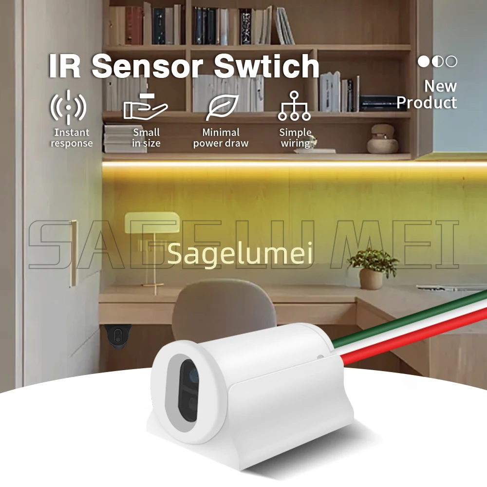 LED-Controller GL-SW-001 Mini White Shell IR-Sensor Auto On/Off Gesteuerung für WLED/ZigBee Schrankleuchte Sofortige Reaktion