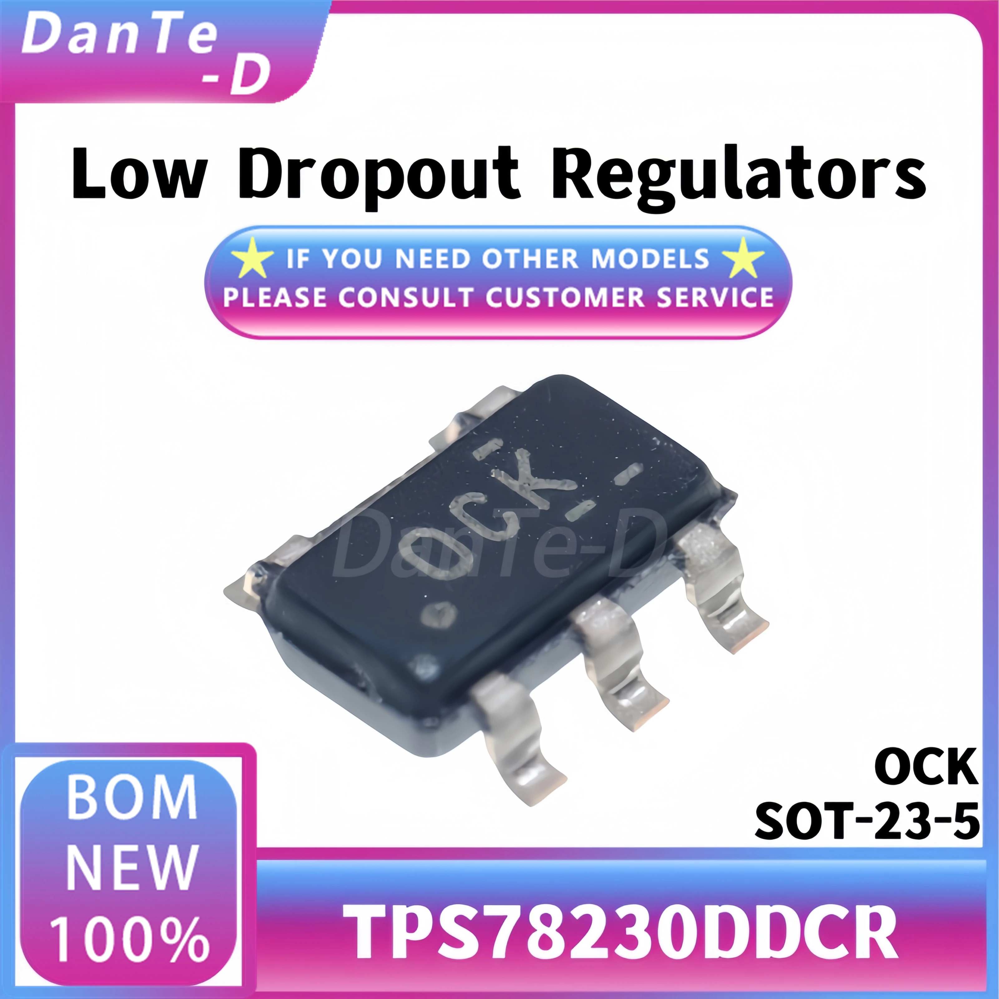 초저소음 전류 선형 조절기, TPS78230DDCR SOT23-5, 3V OCK, 150mA, 10 개