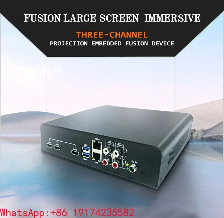 Hot Sale 1 in 3 RS232 64G Support 4K Multi Projection Fusion Server Professional Audio Video Lighting ODM+OEM 7*24H