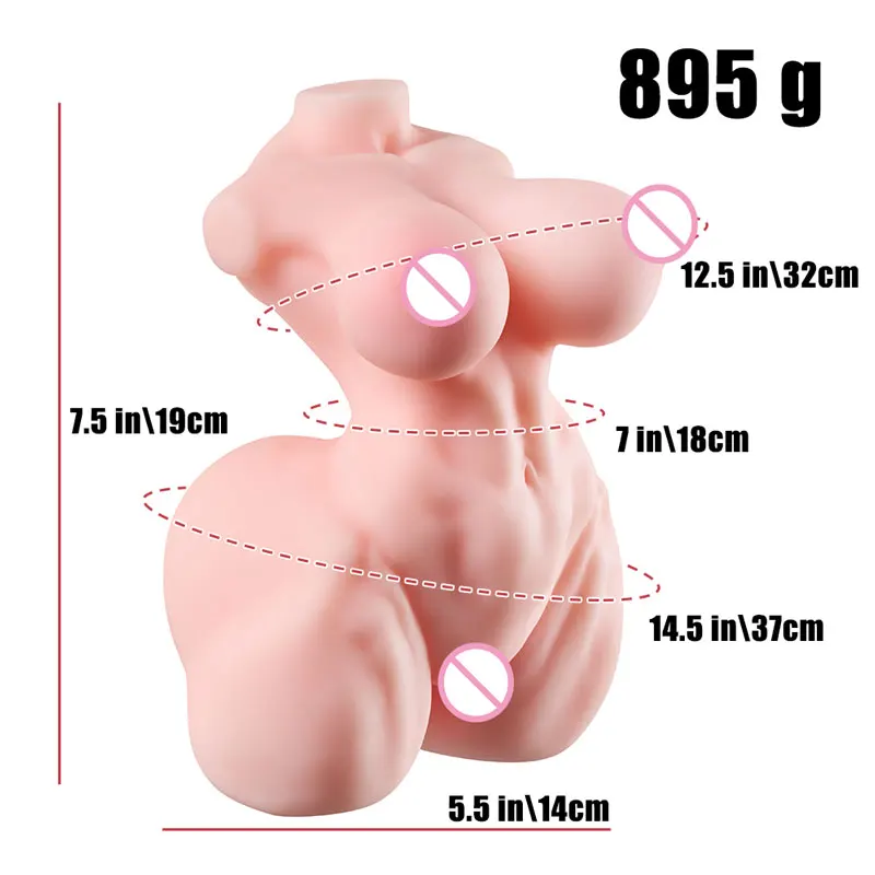 0.89kg Sex Dolls Male Masturbator for Man Female Torso Pocket Pussy for Vaginal Anal Breast Sex Stroker Adult Male