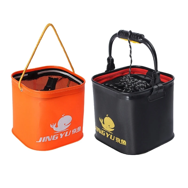 

Fishing Bucket Folding Collapsible Bucket Fishing Live Bait-Container for Hiking Dropship