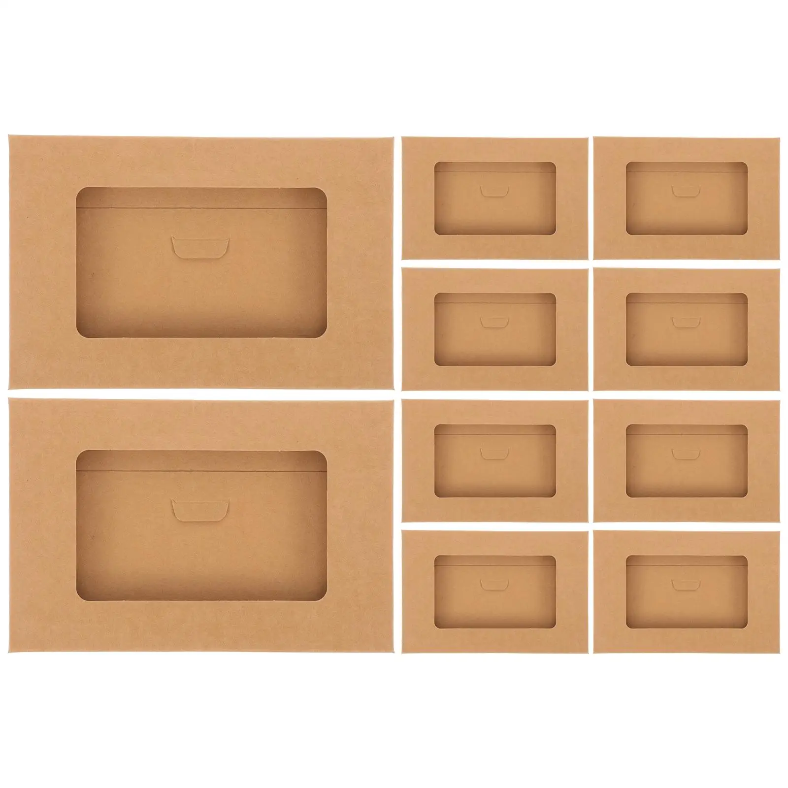 10 Pcs Envelope Envelop Storage Box Packaging Paper Envelope Boxes Business Letter Storage Window Cases Envelop Box