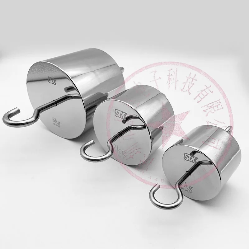 counterbalance weight with hook M1 Double Hook Weight 10g-2kg Standard Counterweight Newton Stainless Steel  Tensile Test With Hook Weight