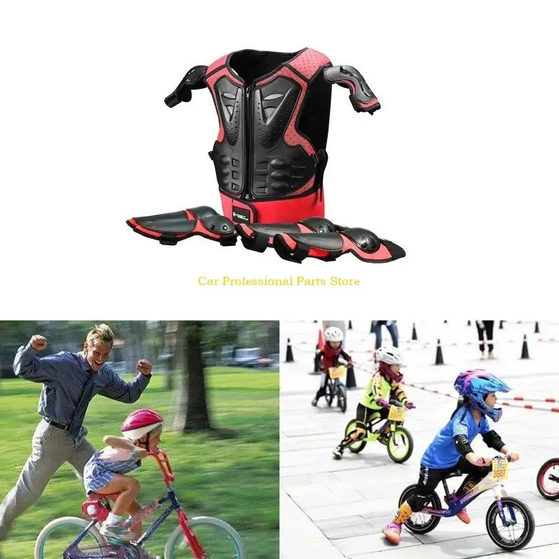 

R53D Children for Protection Vest Motorcycle Kids Suit ATV Dirt Bike Chest Spine Knee Elbow Pad Skiing