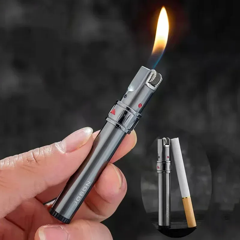 2024 Locking Flame Rotation Switch Creative Grinding Wheel Portable Butane Gas Lighter Cigarette Accessories Gift For Men