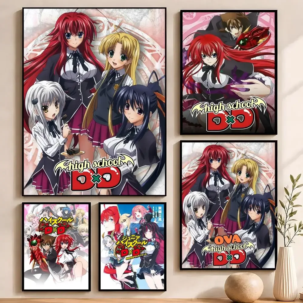 Anime High School DxD Poster HD Self Adhesive Waterproof Wall Art Ideal for Home Office Dorm Bedroom Great Gift