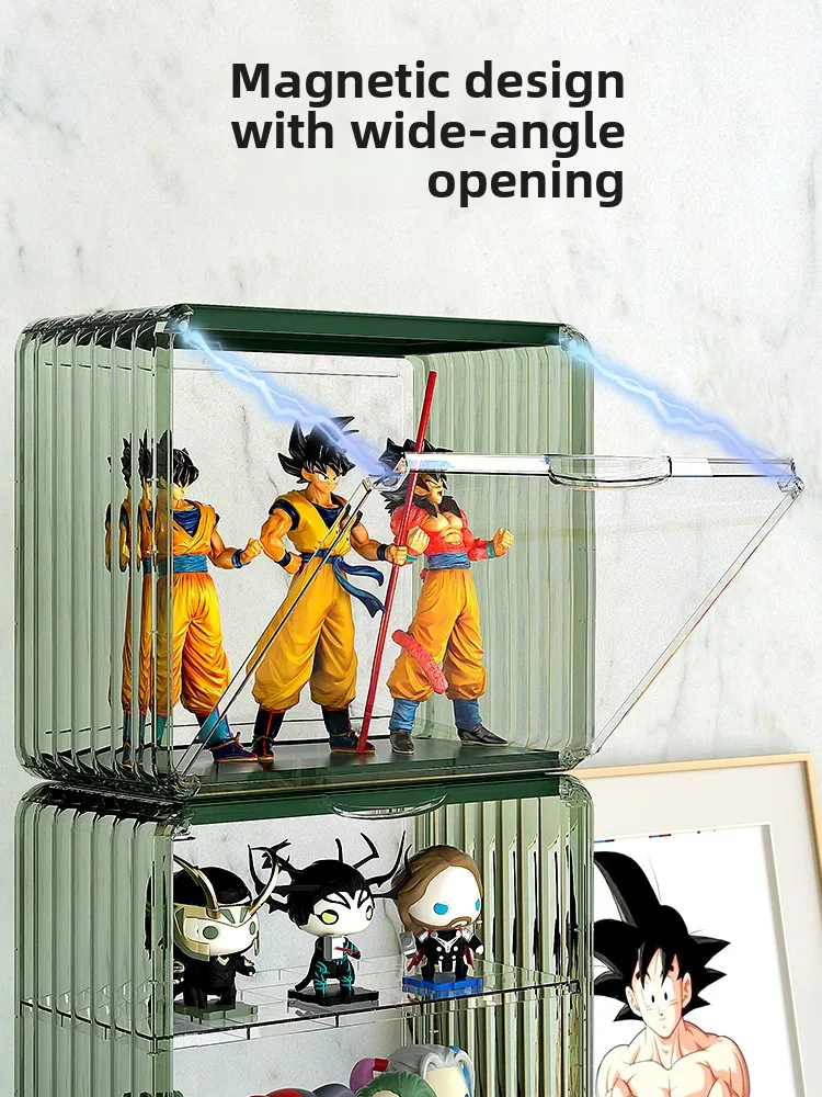 Rydun Acryl-Aufbewahrungsständer, transparente Blasenvitrine für Figuren, Sammlerstücke, Organizer, Box für den Heimgebrauch im Büro
