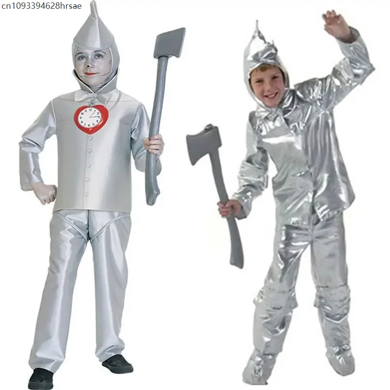 

Halloween Purim Boy Girls Fairy Tale Tin Man Fancy Dress Alice In Wonderlands Child Cosplay Costume Book Week Party Fancy Dress