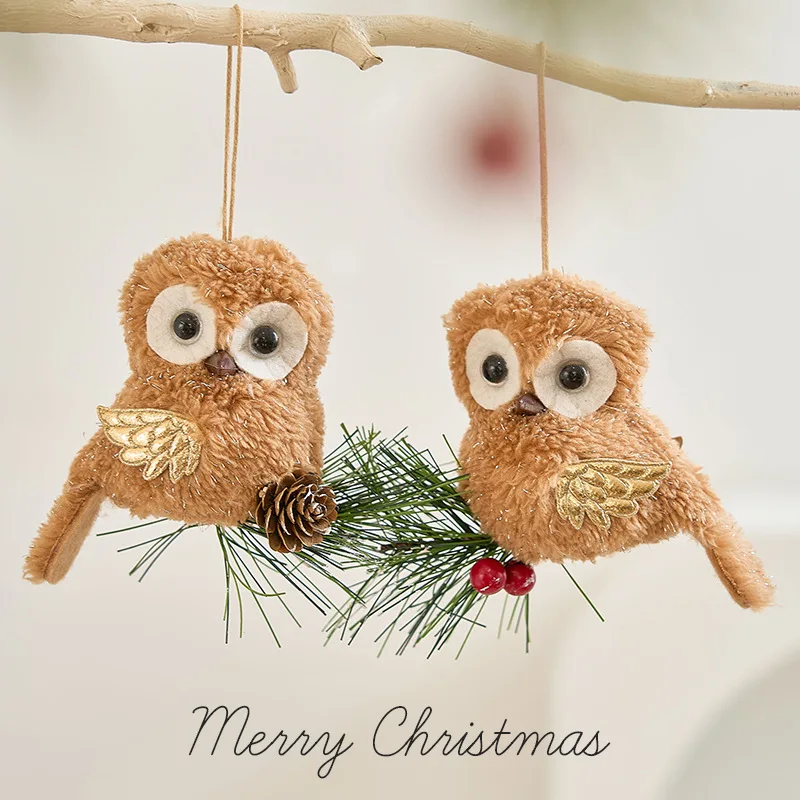 

1/2Pcs New Christmas Tree Pendant Christmas Decoration Cute Owl Ornament Higher Quality Christmas Scene Atmosphere Decor Props