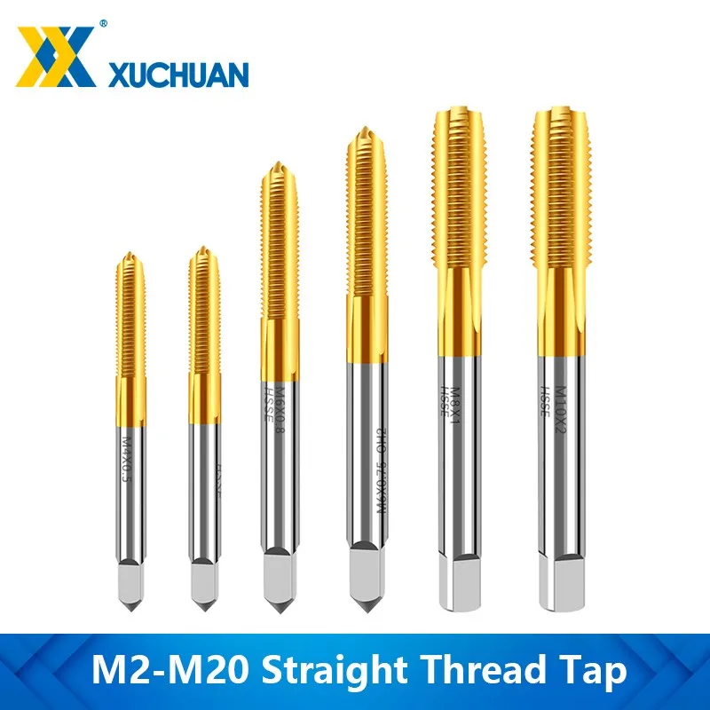 Left Hand Straight Thread Tap M2 M3 M4 M5 M6 M7 M8 M9 M10 M12 M14 M15 M16 M18 M20 for Metalworking Machine Plug Tap 