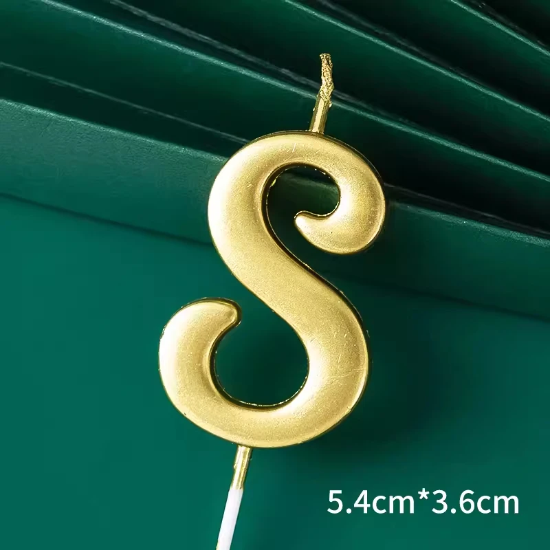 Curve Gouden Cijfers 0-9 Gelukkige Verjaardagstaartkaarsen Creatieve Decoraties Voor Kinderen Eerste Verjaardag Nummerkaarsen