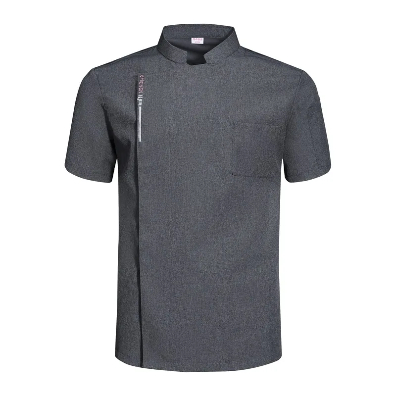 남녀 공용 셰프 재킷 반팔 전문 주방 유니폼 통기성 편안함