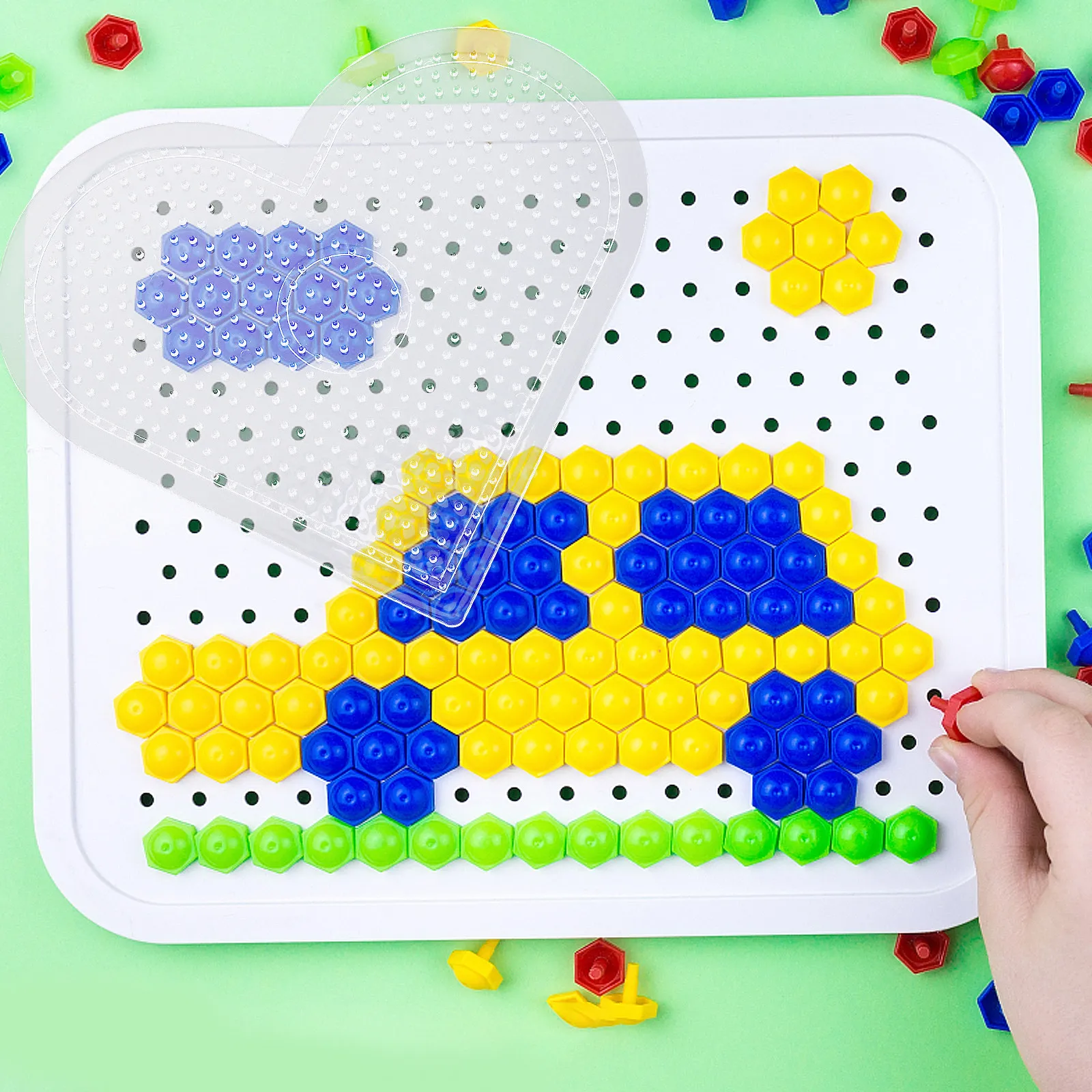 

Набор многоразовых досок для термомозаики (5 мм): круглые, квадратные, шестиугольные, звездообразные формы для поделок своими руками, для подростков и всей семьи