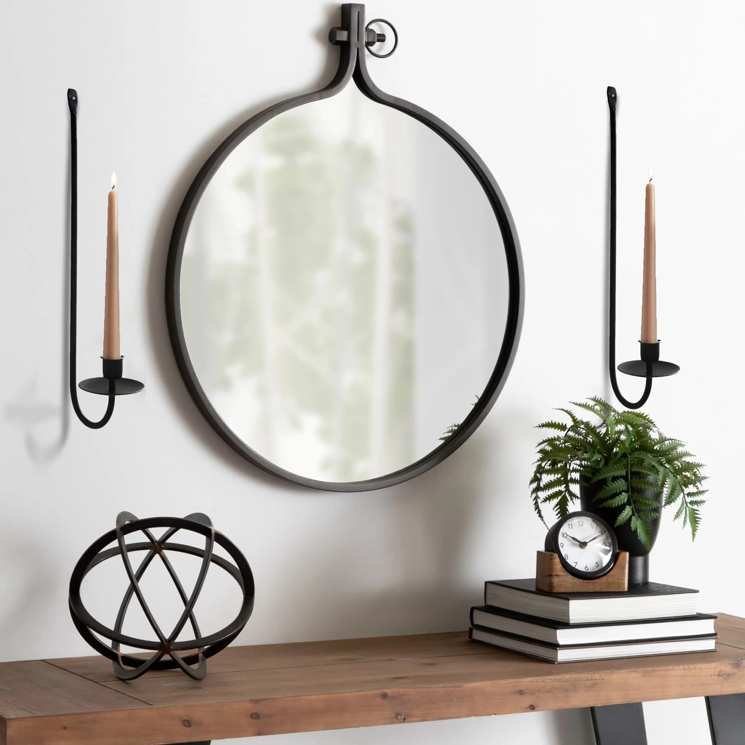 Metal wall Candle holder 2-piece wall mounted candle holder Modern wall candle wall lamp hanging living room farmhouse fireplace