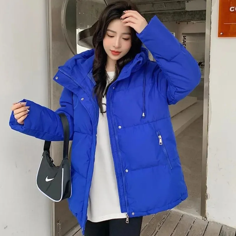 2023 New Cotton Coat Female Student Short Down Cotton Coat Female Breadmaker Loose Versatile Cotton Coat Thickened Coat Fashion