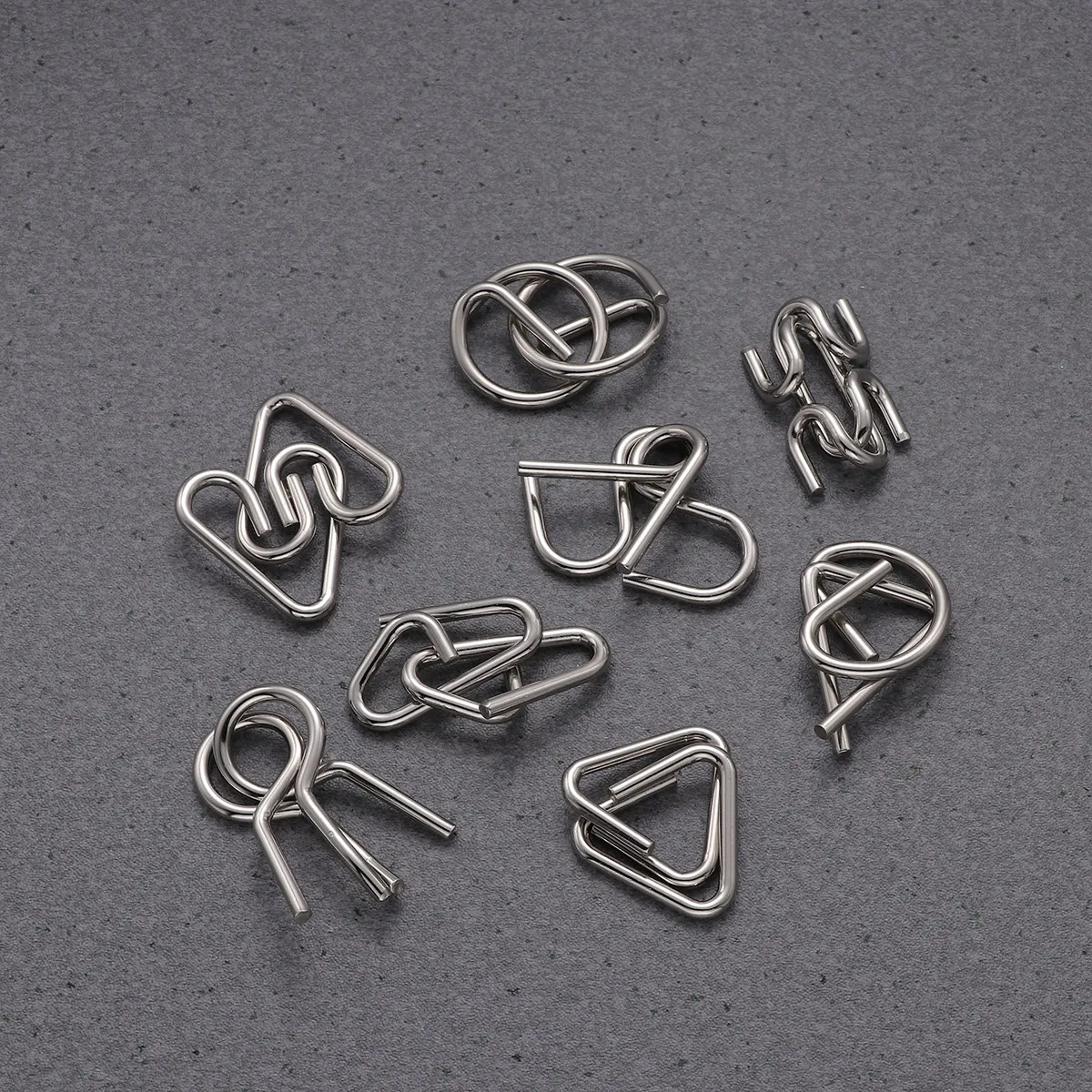 

Intelligence Brain Puzzle Set Metal Ring Challenge Game Creative Thinking Iq Brain Teaser Buckle Unlock Puzzle