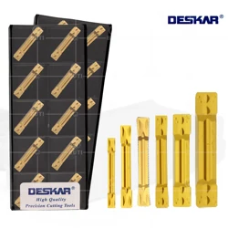 Deskar-herramientas de torneado de torno CNC, carburo de inserción de ranurado para acero, MGMN200, MGMN250, MGMN300, MGMN400, MMGMN500 M, LF9018, 100% Original