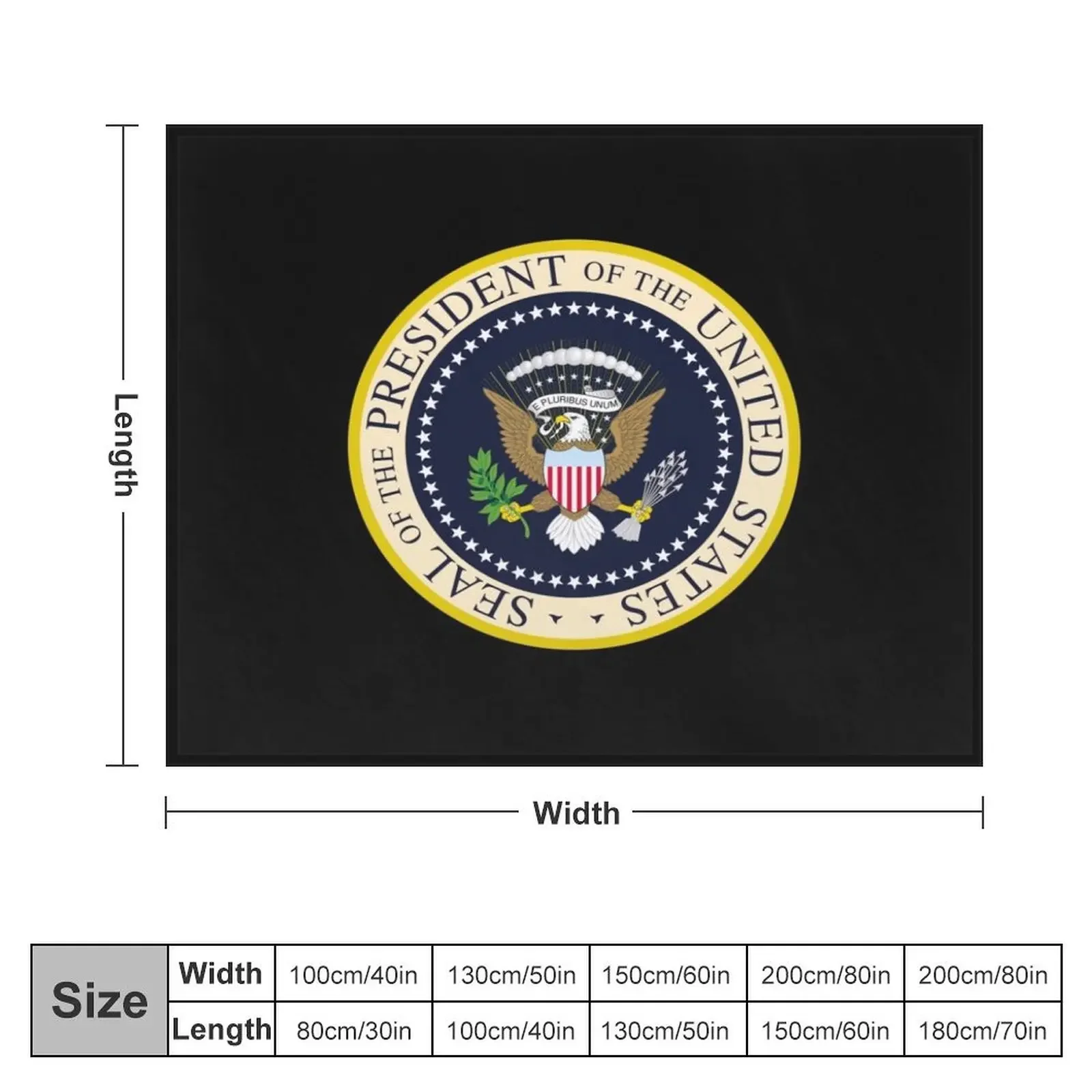 seal of President of the United States Throw Blanket Thin Moving manga Bed Blankets