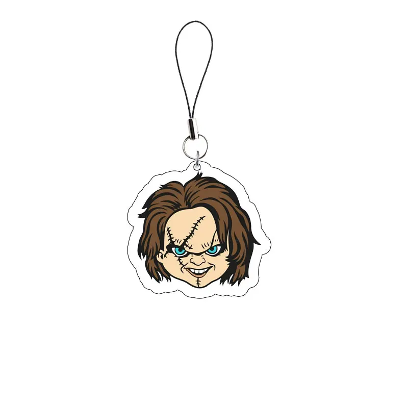 Horrible Movie Chucky Bride Phone Pendant Keychain for Accessories Bag Chucky HALLOWEEN Ghost Doll Key Chain Ring Keyring Gifts