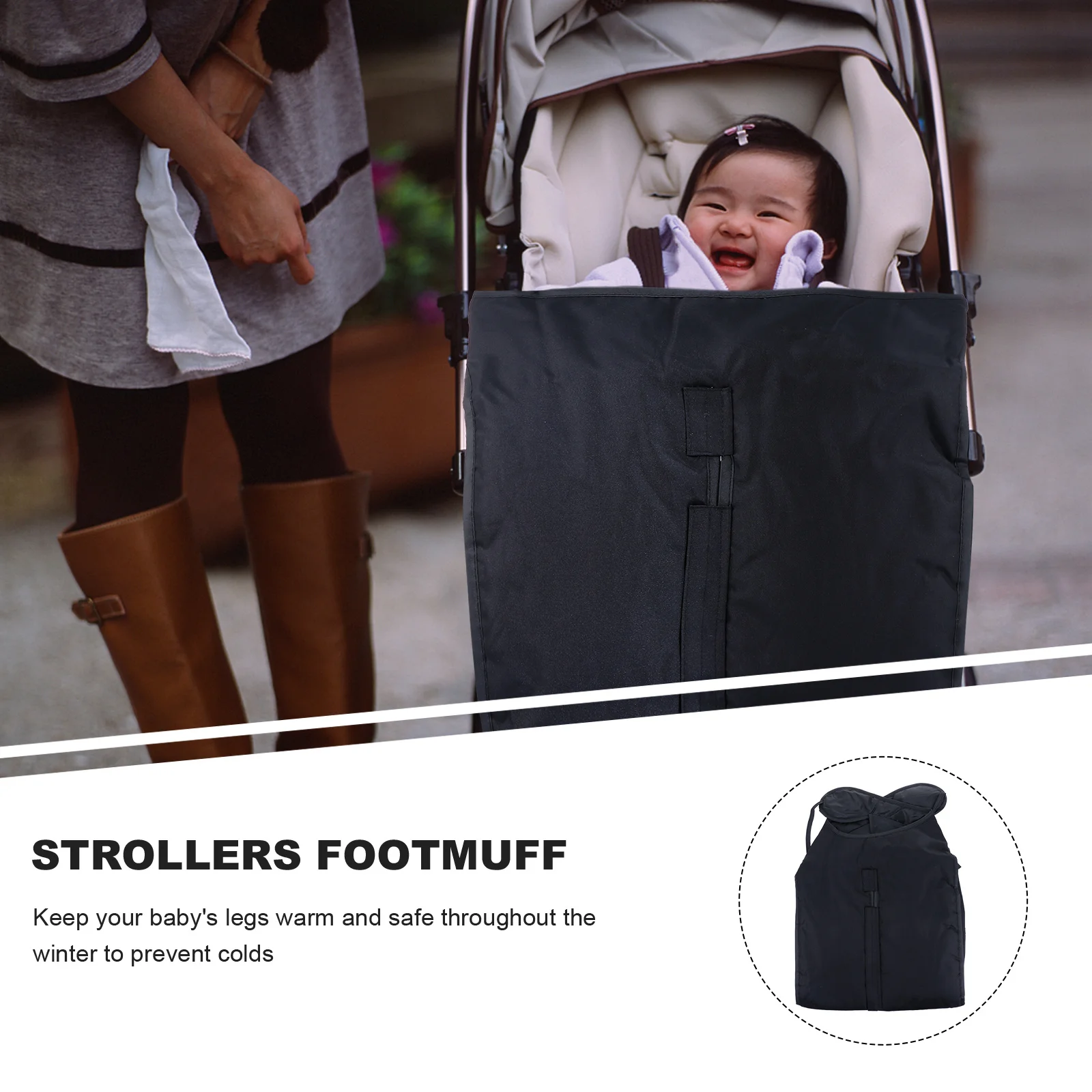 

Baby Stroller Footmuff Windproof Oxford Cloth Foot Muff Warm Weather Proof Pram Foot Cover Stroller Windshield Cover