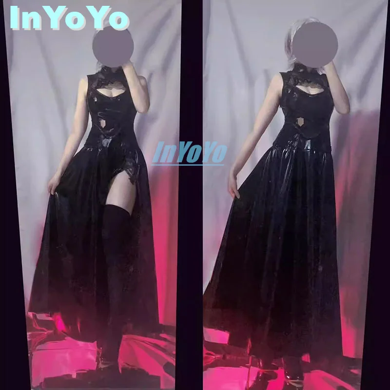 InYoYo YoRHa Type-51 Women's Fobe Cosplay Game Final Fantasy 14 FF14 Costume Dress Uniform Halloween Party Outfit XXS-3XL New