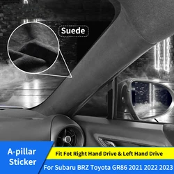 Suede A-pillar Protective Sticker For Subaru BRZ Toyota GR86 2021 2022 2023 2024 2025 Car LHD RHD Pad Interior Trim Accessories
