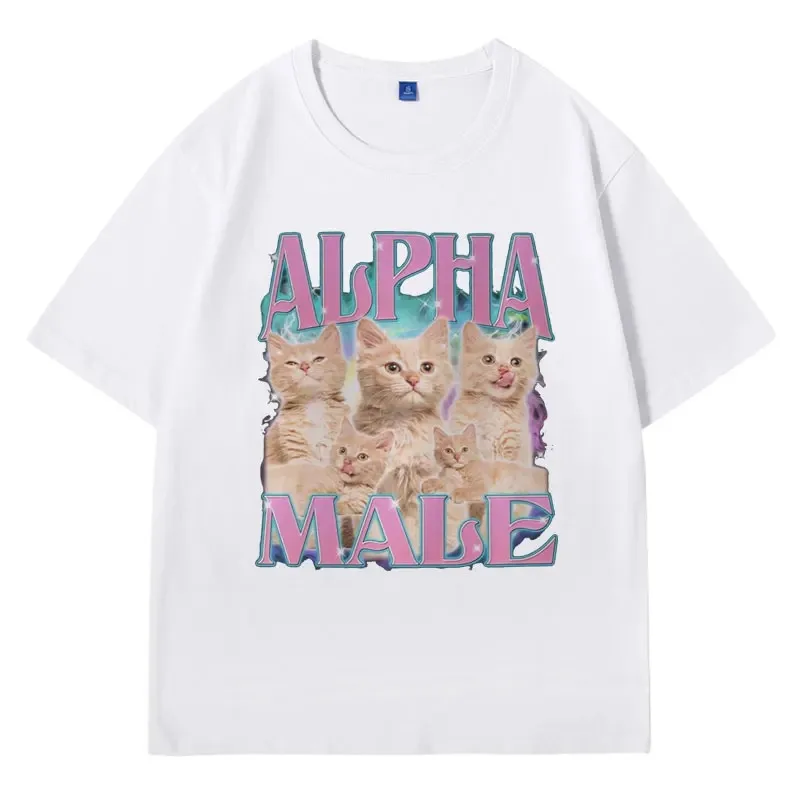 Alpha Male T-Shirt Guy Best Friend Gift Tshirts Summer Fashion Funny Meme Graphic T Shirt Short Sleeve Oversized Unisex Tshirts