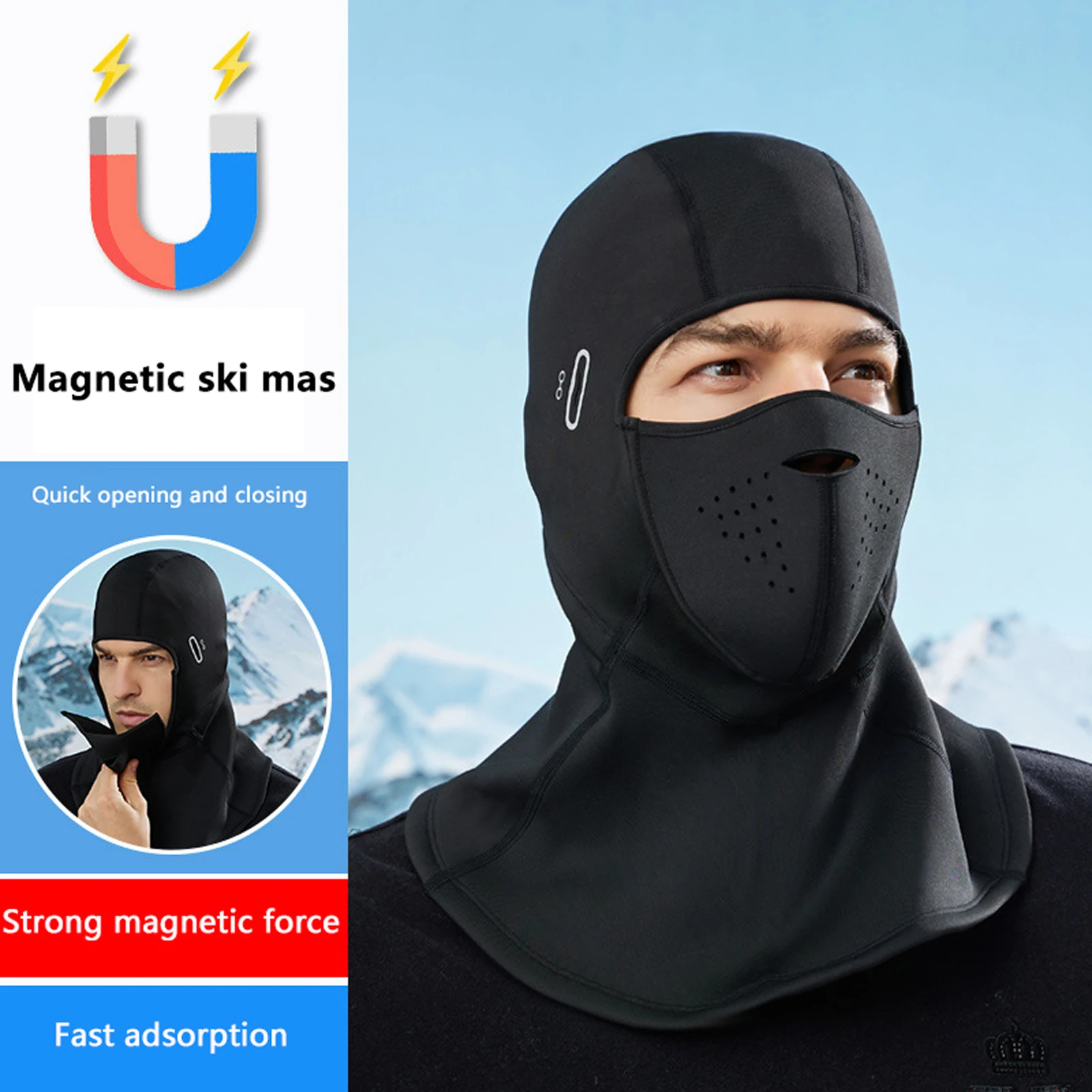 For Men Women Full Face Mask Hood Snow Motorcycle Running Cold Weather Running Caps Fashion Male Balaclava Face Mask Ski Mask