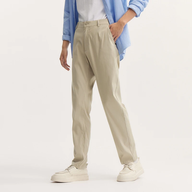 Semir-Pantalones informales para hombre, pantalones elásticos versátiles de Color liso, ajustados al tobillo, estilo occidental, para viaje de negocios, otoño