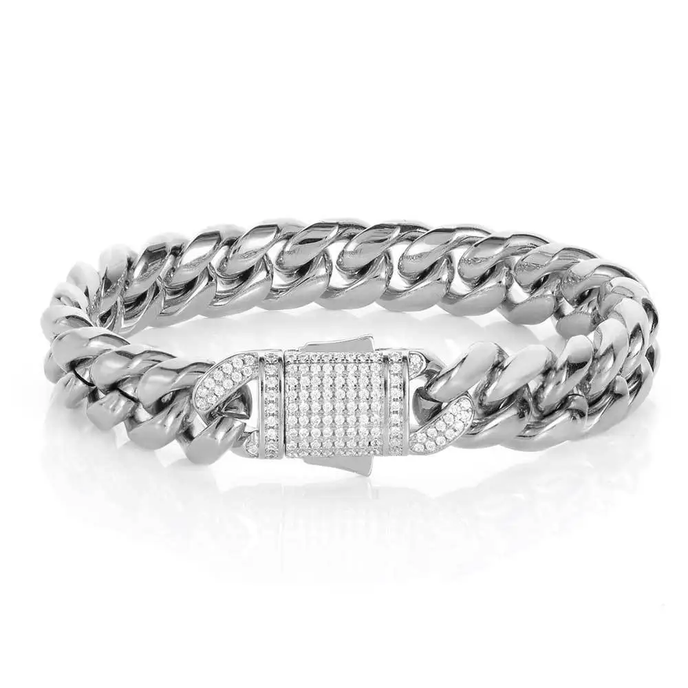 Apexelle Brand Trendy Jewelry Stainless Steel Bracelet Cuban Link Bracelet For Unisex Personalized Accessories Hip Hop Jewelry