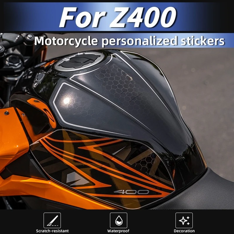 

Для Kawasaki Z400 защитные наклейки на топливный бак Премиум-винил, устойчивые к ультрафиолетовому излучению наклейки для модификации индивидуальной графики