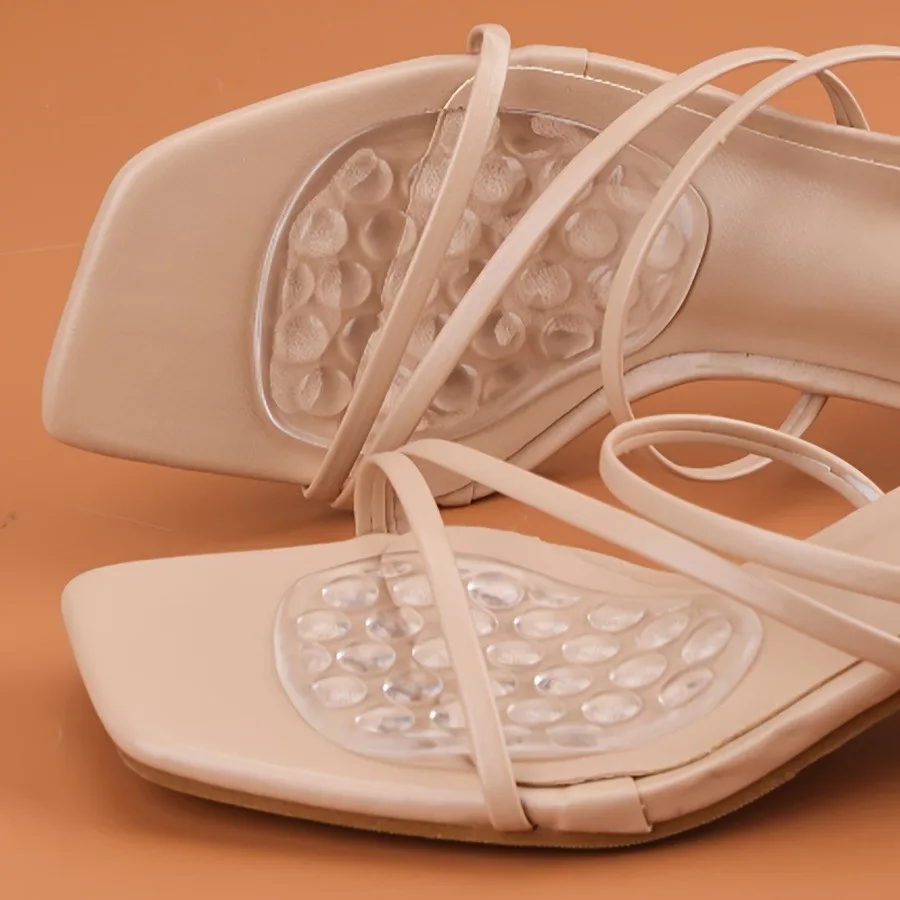 Transparent Gel Forefoot Pads Self-Adhesive Non-Slip Cushion Inserts Soft Foot Sole Protectors for High Heels Sneakers