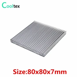 (Special offer)  80x80x7mm  Aluminum heatsink  Heat Sink radiator COOLER  fan cooling for chip  Electronic heat dissipation