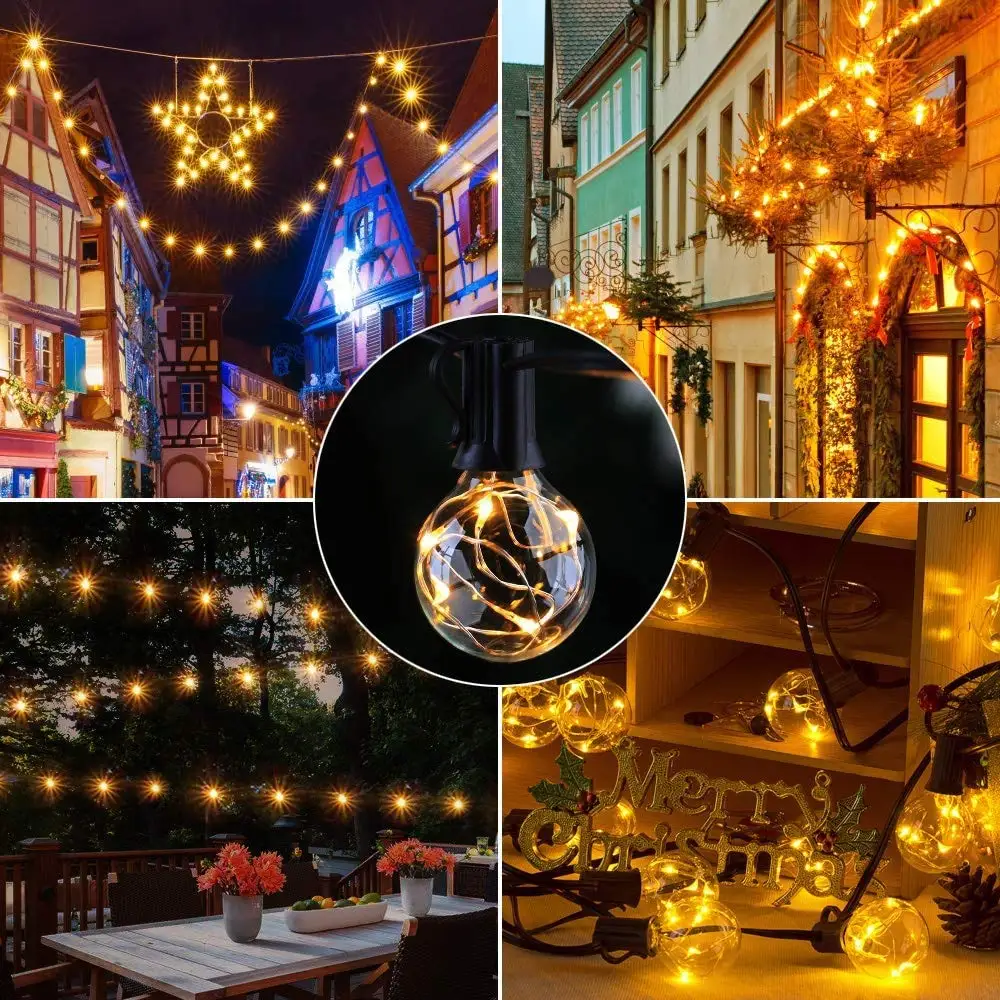 Globe LED G40 1W Copper Wire bulb Waterproof E12 DC3V Warm White 2700K Shatterproof LED Bulb for String Light Home Party Decor