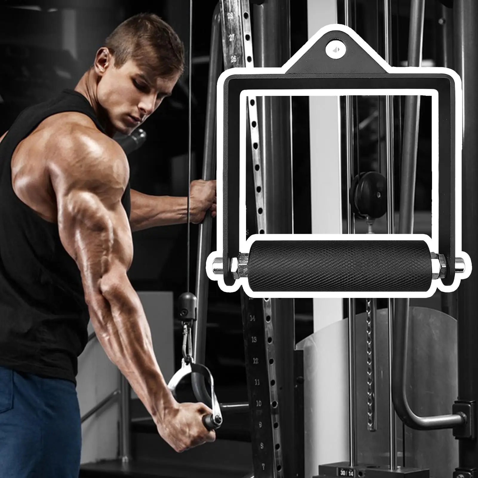 

Ручка для тяги, ручка для тяжелых тренировок, силовой тренажер, сверхмощный эргономичный инструмент для тренировок для спины, живота