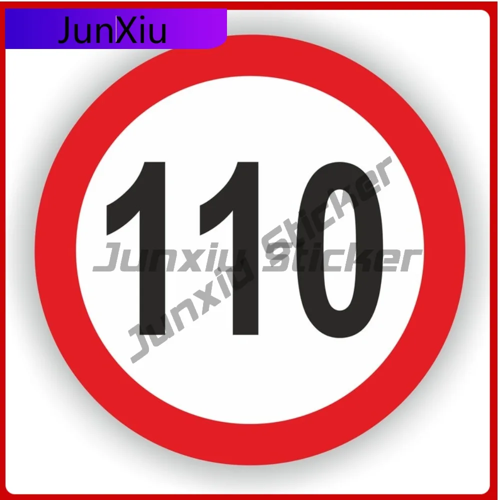 

Speed Limit Funny Bumper UV Resistant Sticker Accessory Signs Cool Warning Laptop Anti Boat Wall Circular Trendy Sticker
