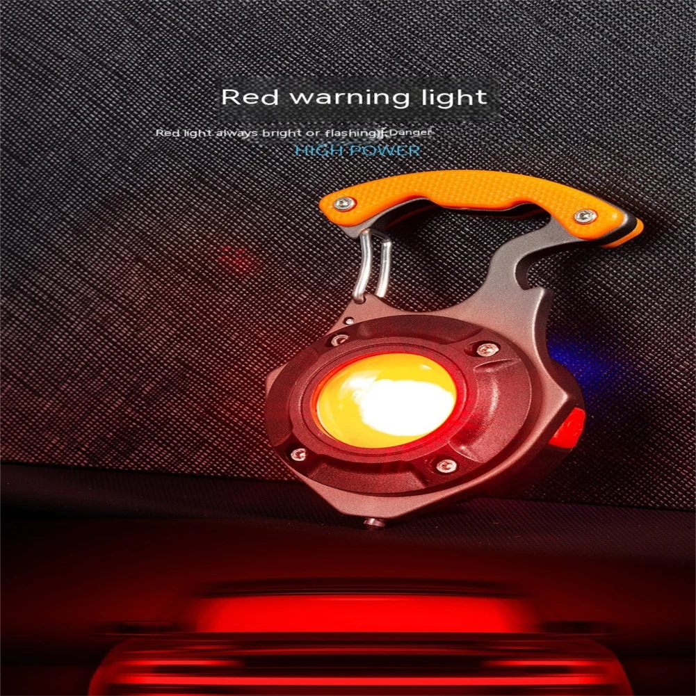 Lampe de poche à mousqueton avec 7 modes de réglage, lampe de poche de survie à charge rapide, affichage de l'alimentation LED, type C, nouveau