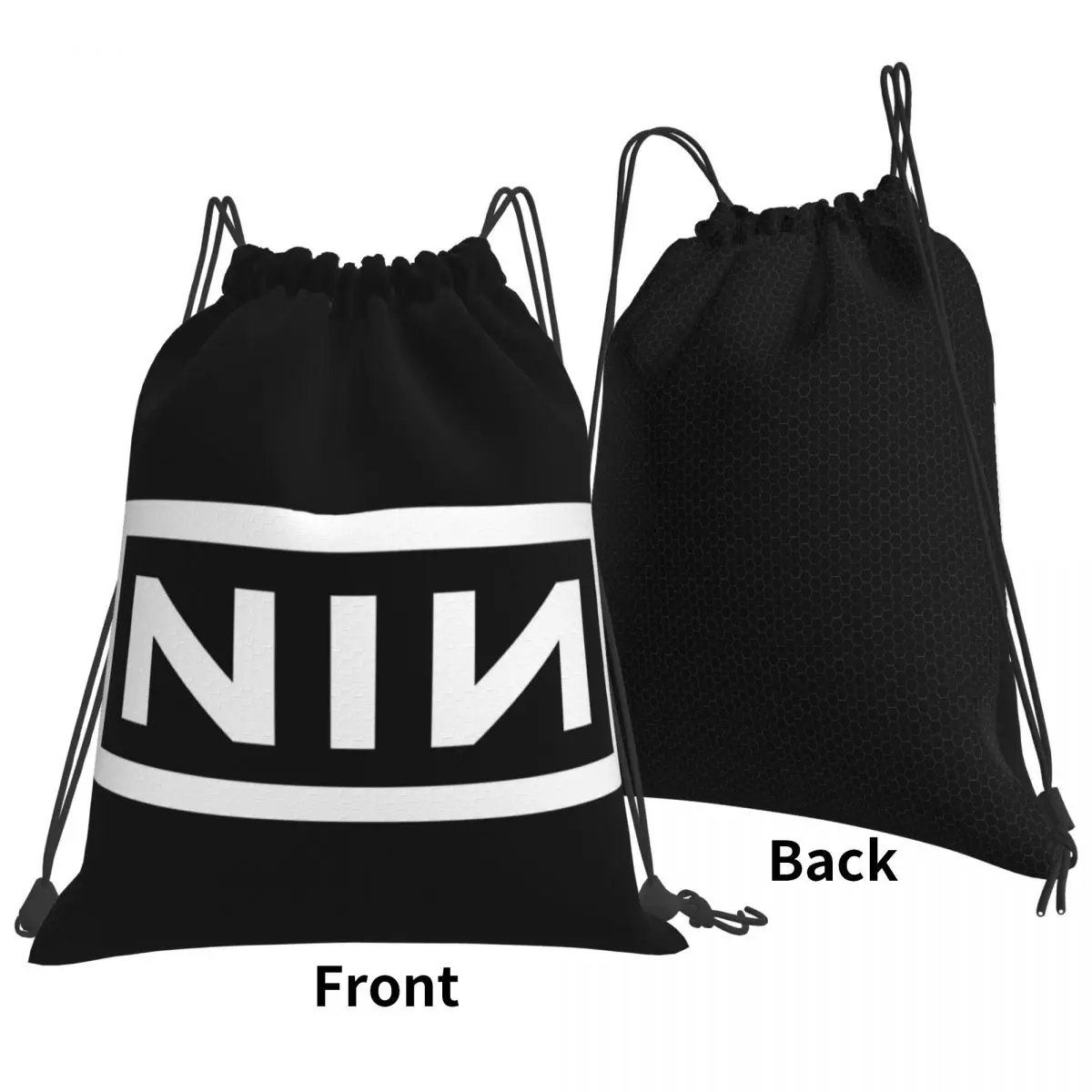 

NIN Logo Nine Inch Nails Backpacks Multi-function Drawstring Bags Sports Bag Book Bags for Man Woman School