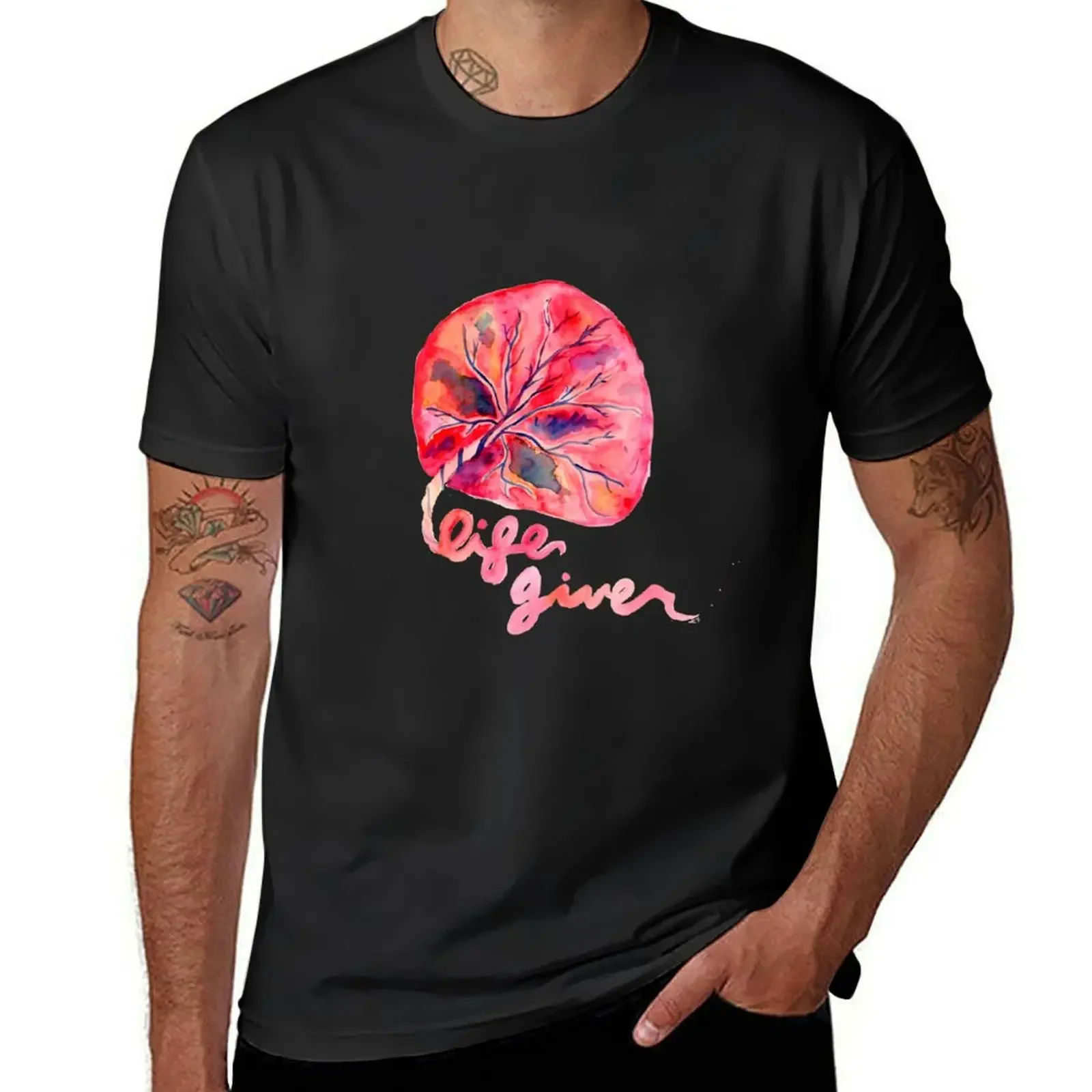 Placenta - Life Giver T-Shirt summer top plain fruit of the loom mens t shirts