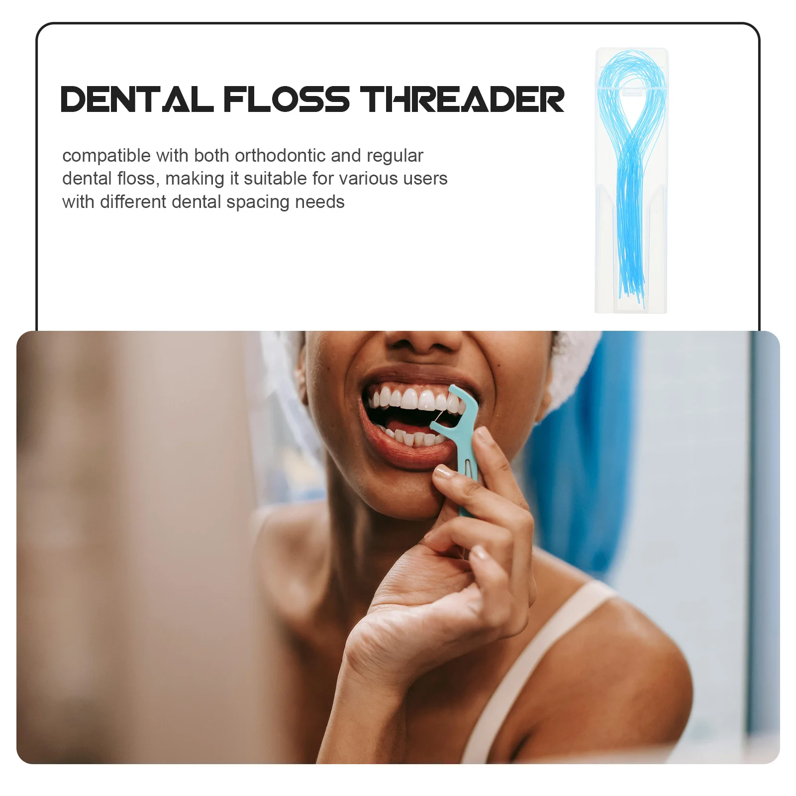 Threaders de fio dental de alta resistência náilon para chaves ortodôntico fio dental fácil glide portátil ferramenta de limpeza dos dentes para