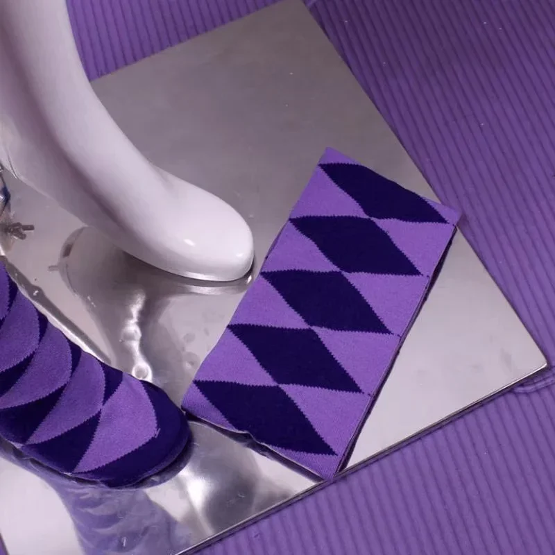 애니메이션 푸엘라 마기 마도카 마키카 코스프레 아케미 호무라 코스튬 무릎 양말, 보라색 여성 JK 스타킹, 소녀 유니폼 액세서리