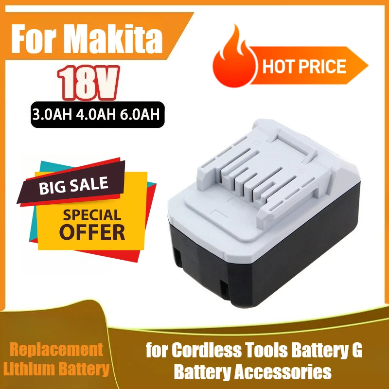 

For Makita DC18WA 18V Lithium - Ion Battery for Cordless Tools Battery G Battery Accessories