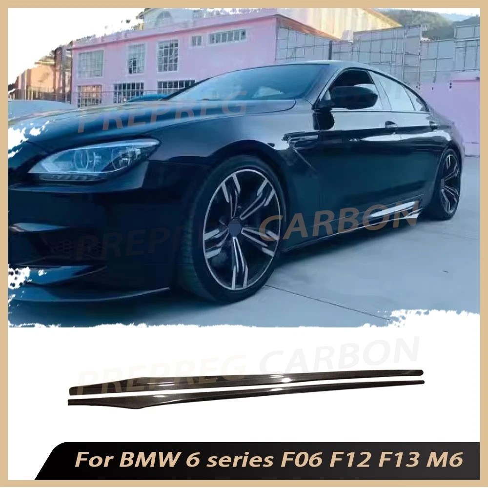 Carbonfaser-Karosserie-Kits Seitenschweller-Verlängerungslippen Schwellerverkleidungen FRP für BMW 6er F06 F12 F13 M6 2012-2016