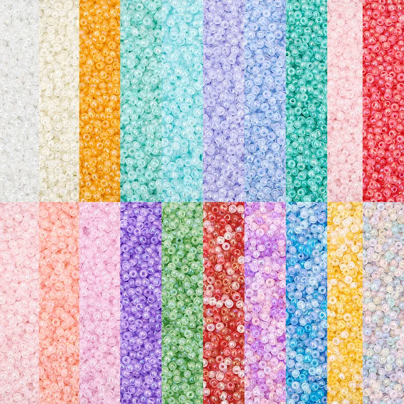 2mm High Quality Uniform Size AB Transparent Glass Seed Beads For DIY Craft Earring Bracelet Jewelry Making